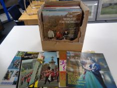A box of vinyl LP's to include The Seekers, Johnny Cash,