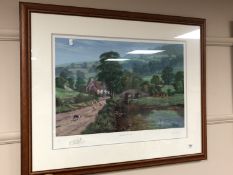 After Ron Beaton : In charge of the flock, limited edition colour print, signed to the margin,