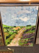 Kirsten Vang : A valley landscape, oil on canvas,