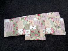 A floral quilt