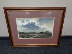 A M Foster watercolour, rural Oxfordshire,