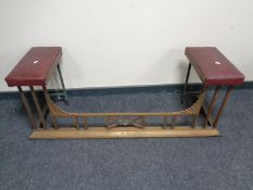 A 19th century brass club fender