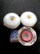 A tray of Maling bowls, pair of Royal Worcester lidded tureens,