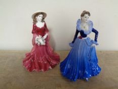 Two Coalport Ladies of Fashion figures Anne 1997 and Four Seasons -Winter