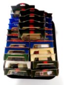 A tray containing 25 die cast vehicles to include Days Gone, Military, Royal Mail,