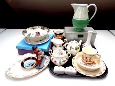 A quantity of assorted china to include Royal Doulton Bunnykins baby bowl, plate and cup,