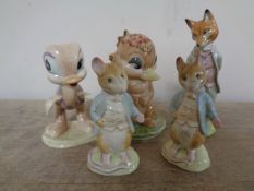 Two David Hands Animal Land Beswick figures Dinkum Platypus and Oscar Ostrich,