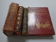 A box containing four antiquarian volumes to include The Making of the River Tyne by R W Johnson,