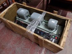 A Ward Leonard control system with control box in a pine crate