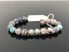 A sterling silver Thomas Sabo charm bracelet