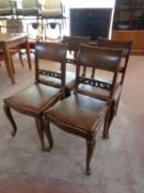 A set of seven early 20th century continental oak dining chairs