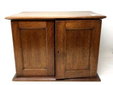 An Edwardian oak correspondence box