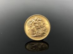 An Elizabeth II full gold sovereign, 1968.