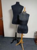 Two dressmaker's mannequins on stands