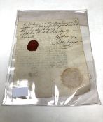 A scarce letter signed by Francois Marie, Marquis de Barthelemy, ambassador,