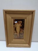 A 19th century crystoleum, female figure,