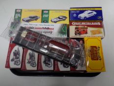 A tray containing boxed Atlas Editions vehicles to include Greatest Show on Earth Eddie Stobart,