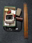 A mahogany and brass plate camera by J Lancaster and Son of Birmingham,