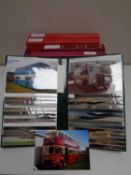 Five albums containing colour and monochrome photographs,