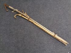 A bundle of wading sticks and crooks