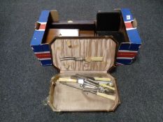 A quantity of boxed silver and plated items,