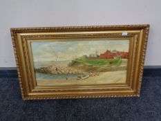 A Charles McGarrigle oil on canvas, Seaton Sluice,