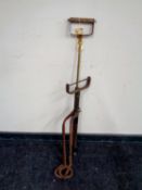 Two vintage stirrup pumps