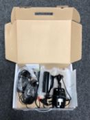 A pair of Kare CCTV cameras with leads