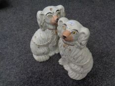 A pair of Staffordshire dogs
