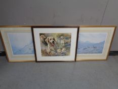 A Mick Causton signed limited edition print depicting dogs, No.