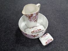 A 19th century four piece wash set