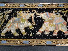 An Indian embroidered panel