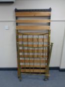A Victorian brass 3' bed frame