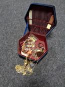 A small box of 9ct gold ring,