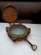 A brass porthole