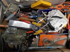 A box of hand tools,