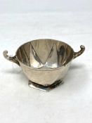 A heavy silver sugar basin retailed by Edward and Sons Glasgow, weight 158.