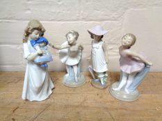 Four Nao figures depicting children (4)
