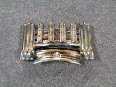 A metal lustre fire front