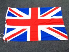 A large Union Jack flag
