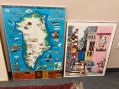 Two continental posters : Pavorotti and a map (2)