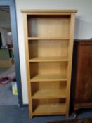 A light oak bookcase