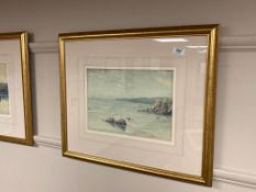 Henry Mayer : Coastal landscape, watercolour, 34 cm x 24 cm, together with the companion piece,