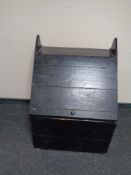 A painted coal box