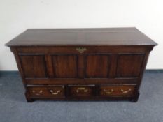 A George III oak mule chest