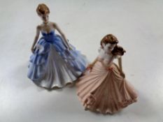 Two Coalport figures, Congratulations and Evening Elegance No.