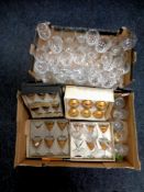 Two boxes of drinking glasses