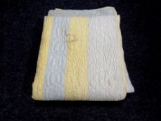 A hand stitched Durham quilt - Blue and yellow (a/f)