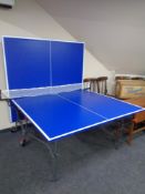 A Kettler folding table tennis table.