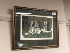 Norman Wade : Durham Cathedral, lithograph in colours, signed in pencil and dated '76, 18cm by 26cm.